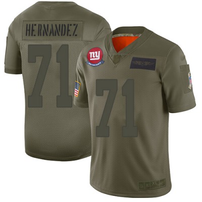 Nike New York Giants #71 Will Hernandez Camo Men's Stitched NFL Limited 2019 Salute To Service Jersey Men's